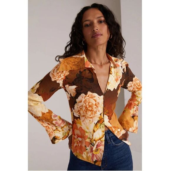 Favorite Daughter The Jane Shirt in Sienna NWT Size Medium - Picture 3 of 10